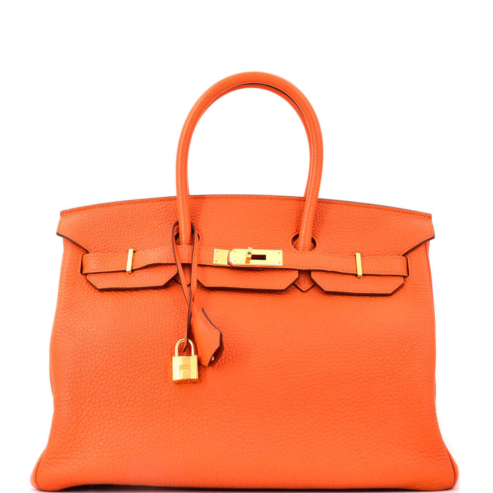 Hermes Birkin 35 Orange Togo with Gold Hardware